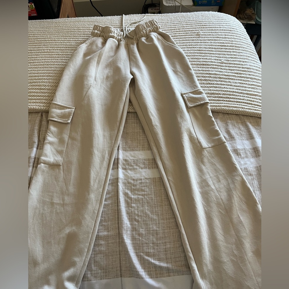 Straight leg cozy cargo pants